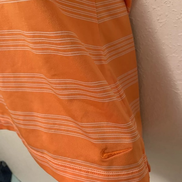 Nike Golf Tour Performance DRI FIT Polo Shirt Woman's M Stripped Neon Orange - Picture 2 of 6